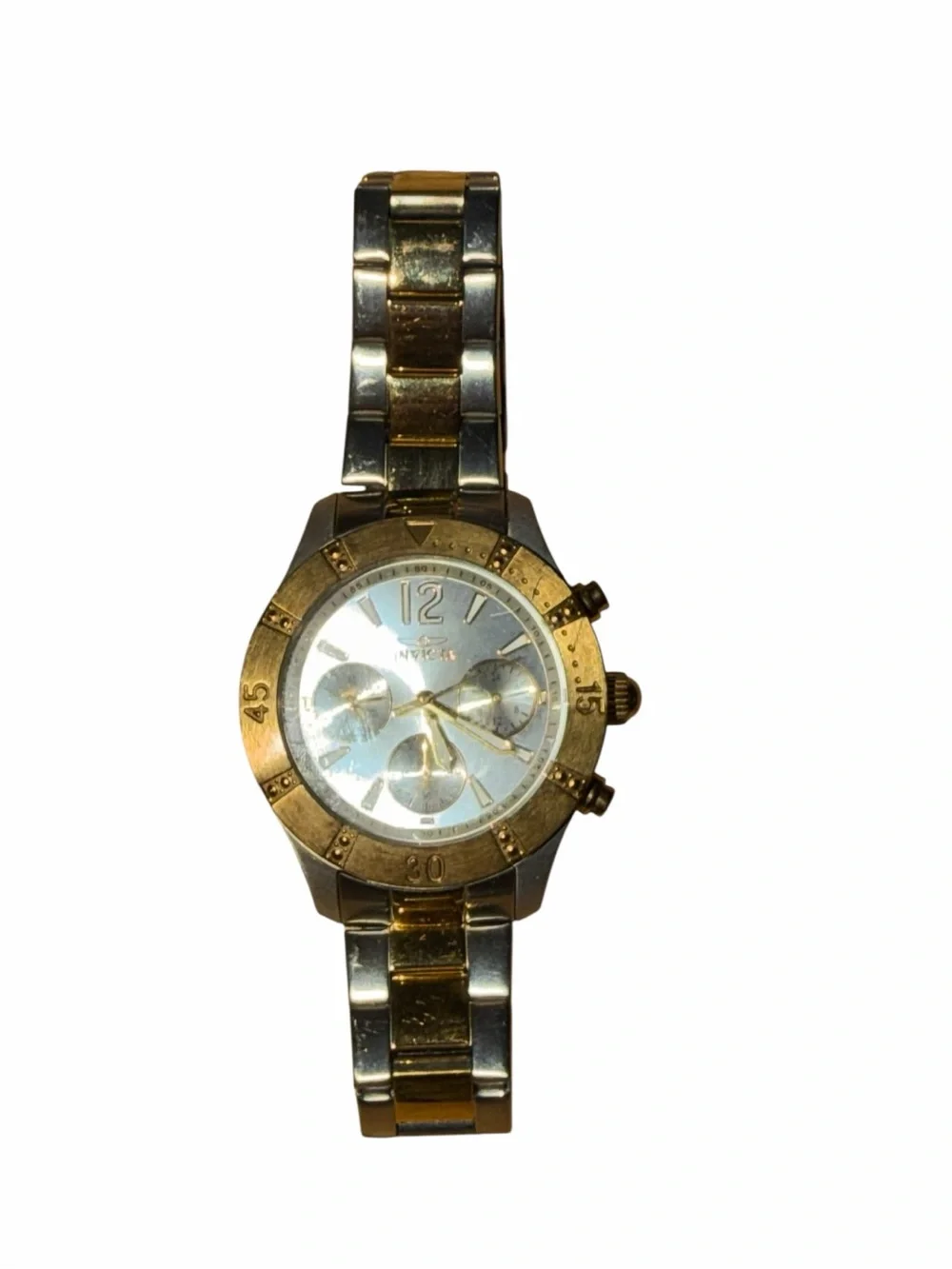 Invicta Two-Tone Gold and Silver Chronograph Watch